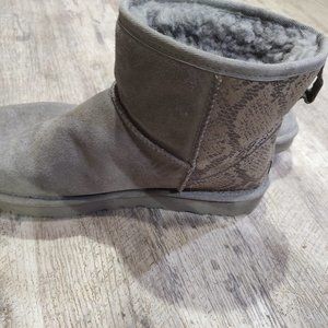 Grey snakeskin ugg boots